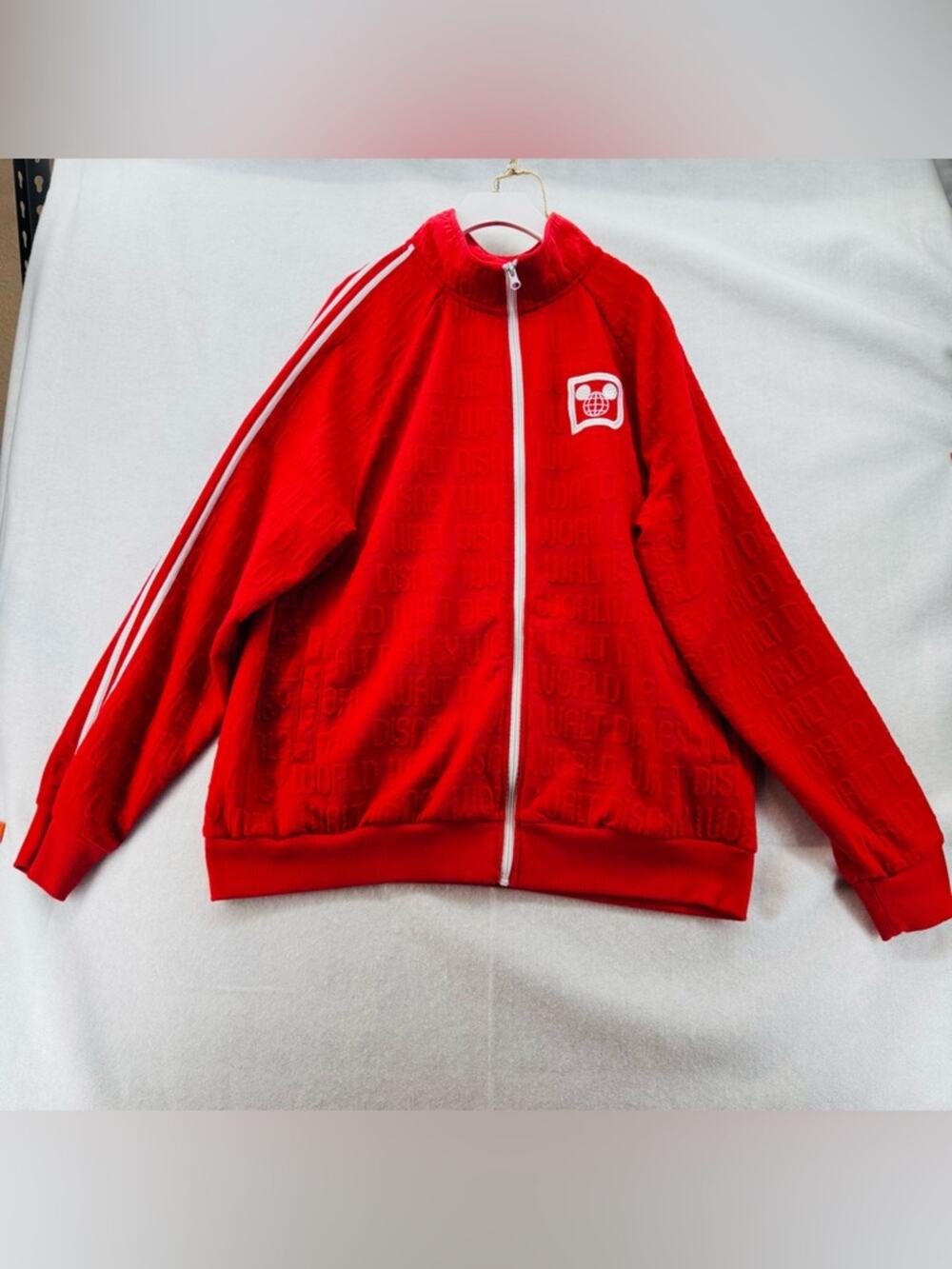 Disney Parks Full-Zip Adult Long Sleeve Track Jacket Retro Style Red size XL